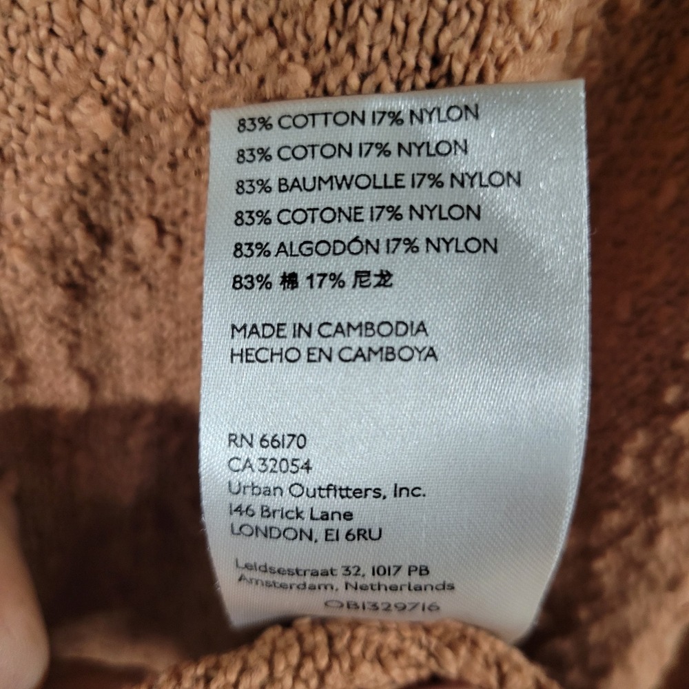 Free People Marled Knit Pullover Sweater Copper Brown Medium Boho Casual - Picture 7 of 11